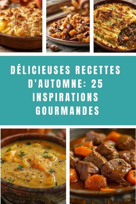 Recettes automnales réconfortantes pour soirées chaleureuses et savoureuses.