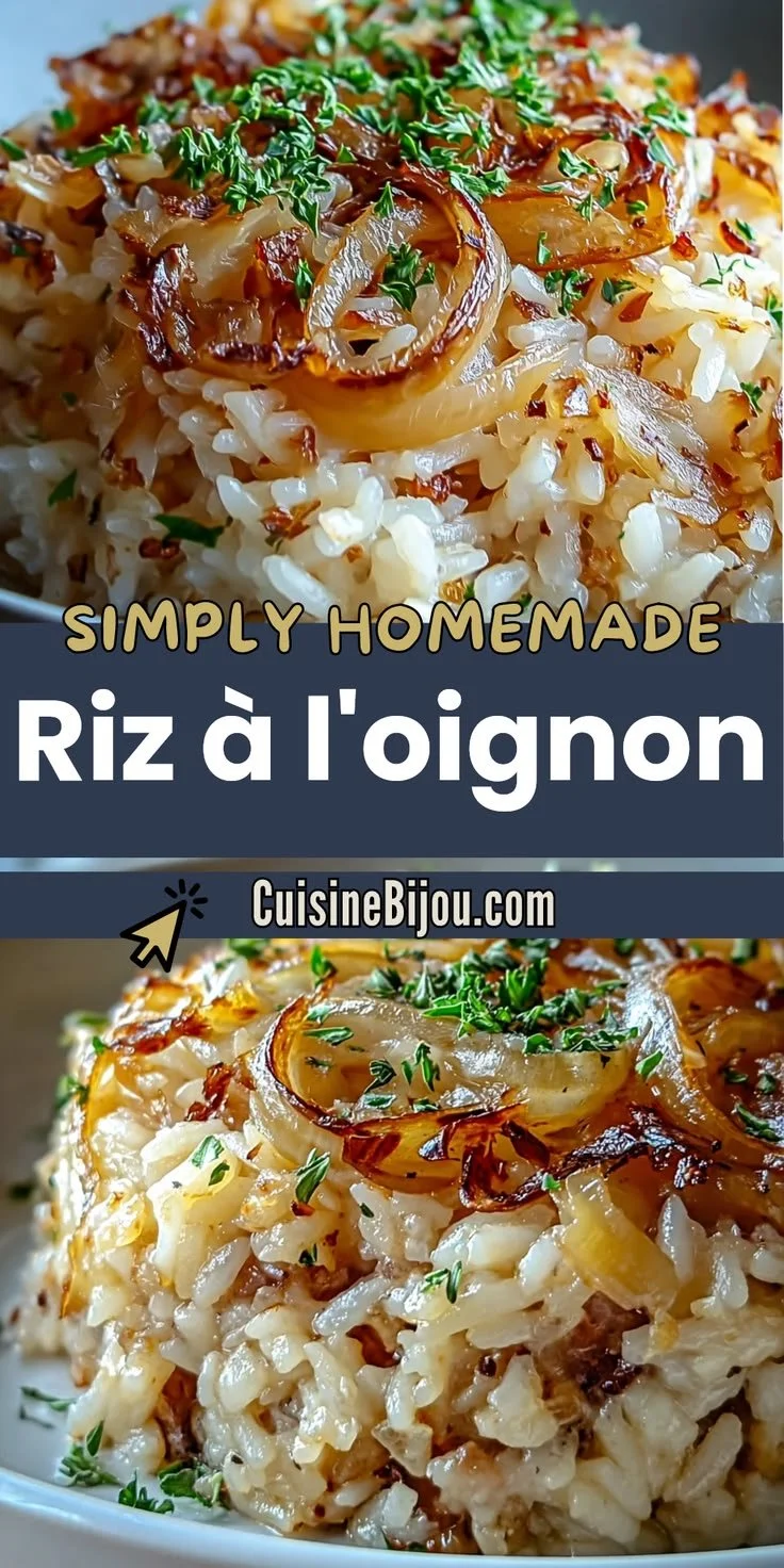 Recette de riz à l'oignon à la française avec des ingrédients savoureux