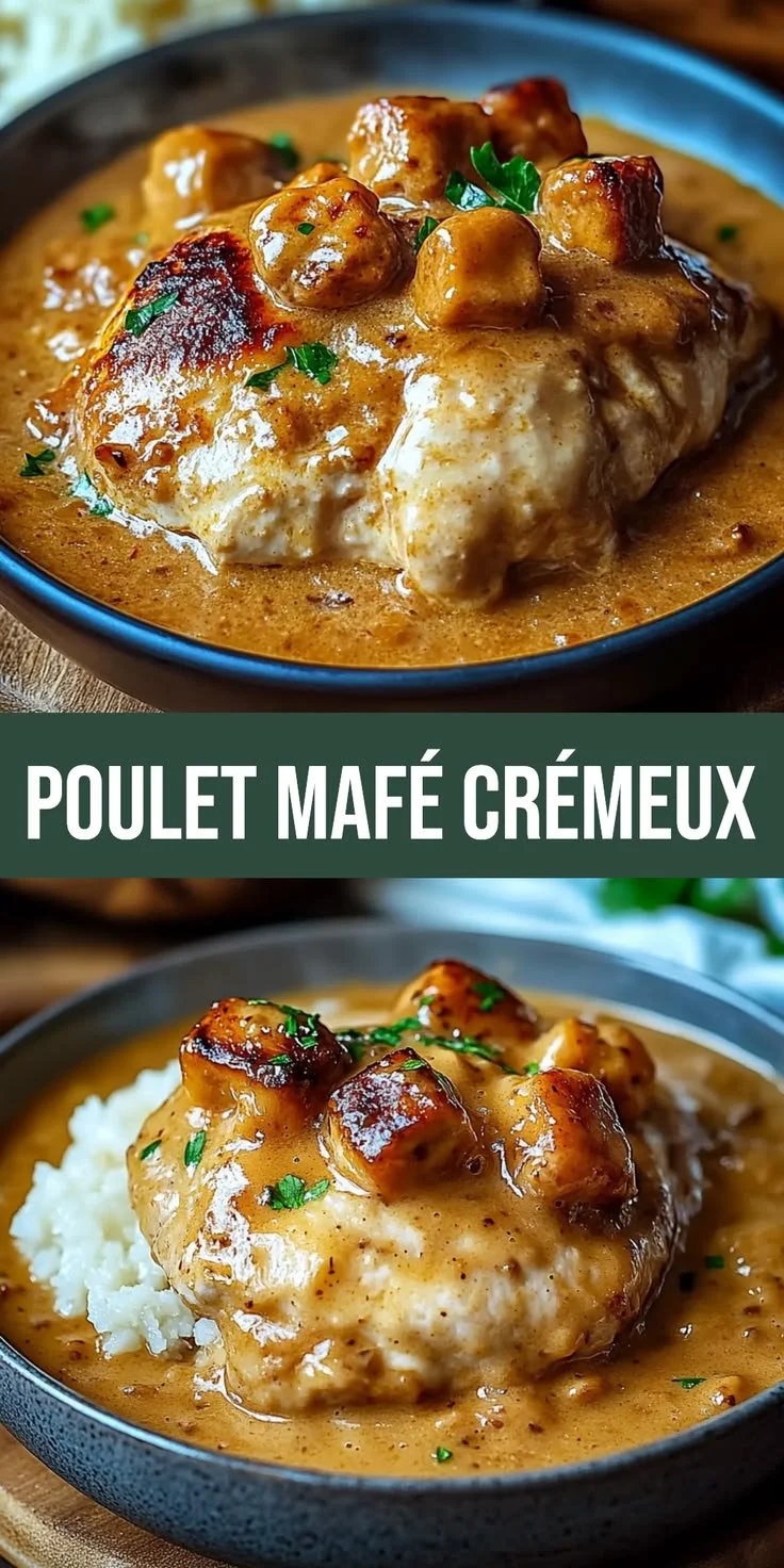 Plat de Poulet Mafé maison crémeux et réconfortant
