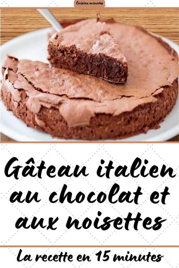 Gâteau italien au chocolat et aux noisettes, prêt en 15 minutes