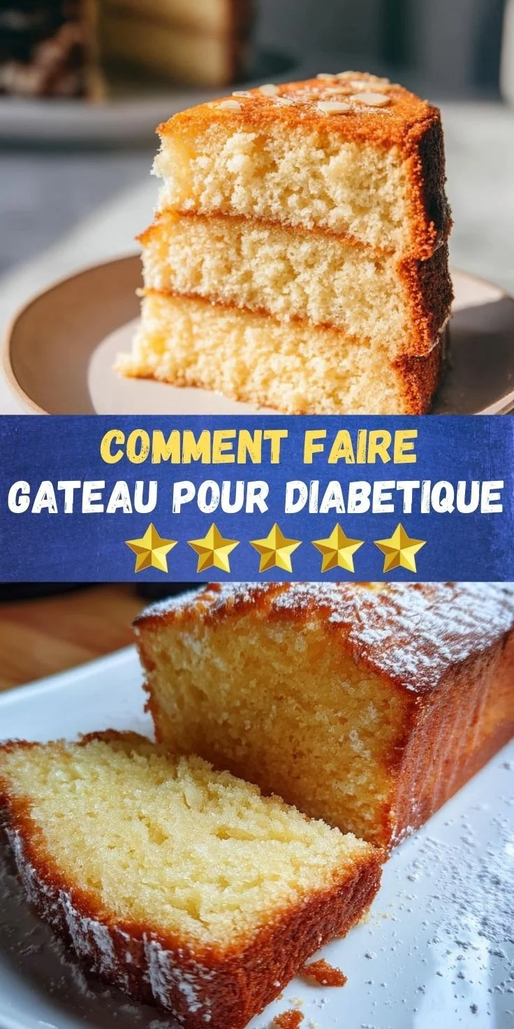 Gâteau pour diabétique, une délicieuse recette faible en sucre.