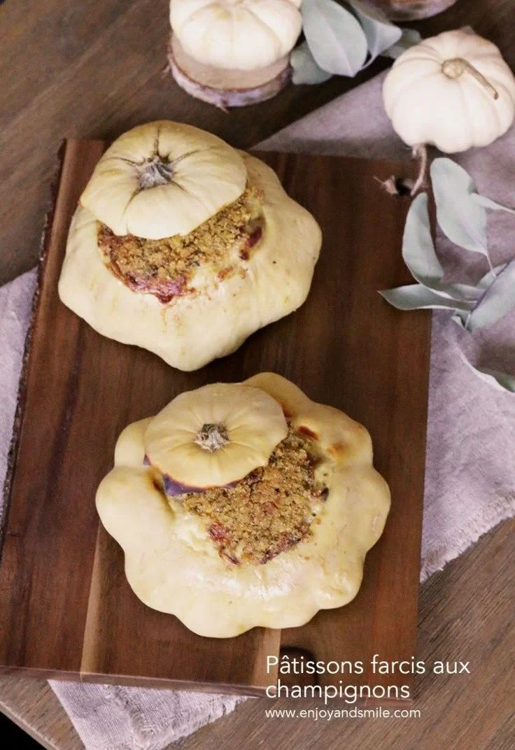 Pâtissons farcis aux champignons, un plat délicieux et réconfortant