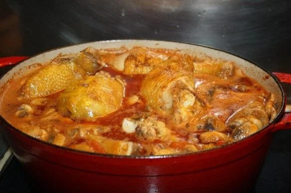 Poulet Célestine en sauce avec légumes