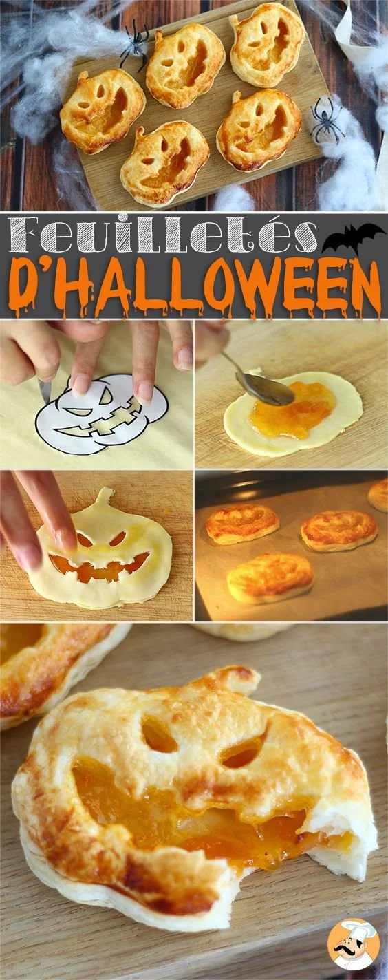 Recette de feuilletés d'Halloween faciles et savoureux pour vos célébrations.