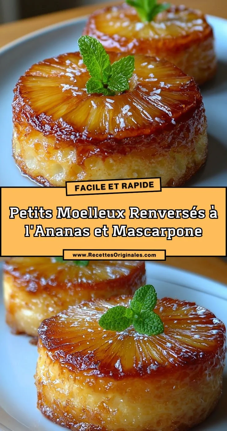 Petits moelleux renversés ananas mascarpone, dessert moelleux et facile