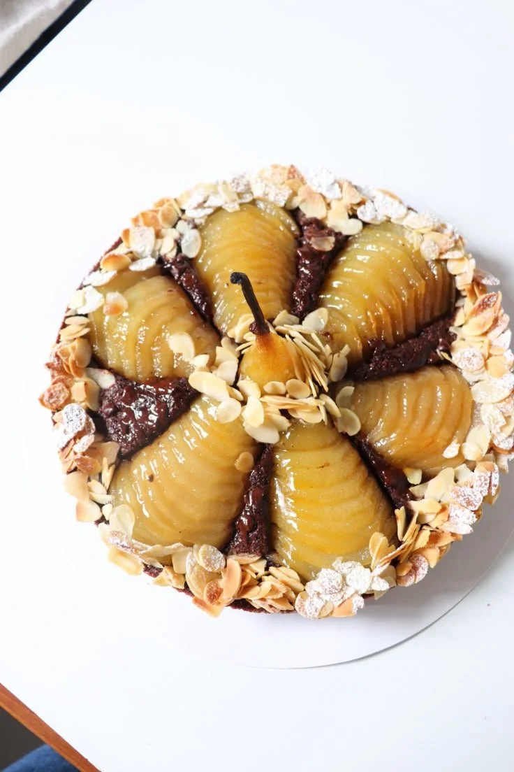 Tarte Bourdaloue poire chocolat, recette d'Olivia Pâtisse, dessert délicieux.