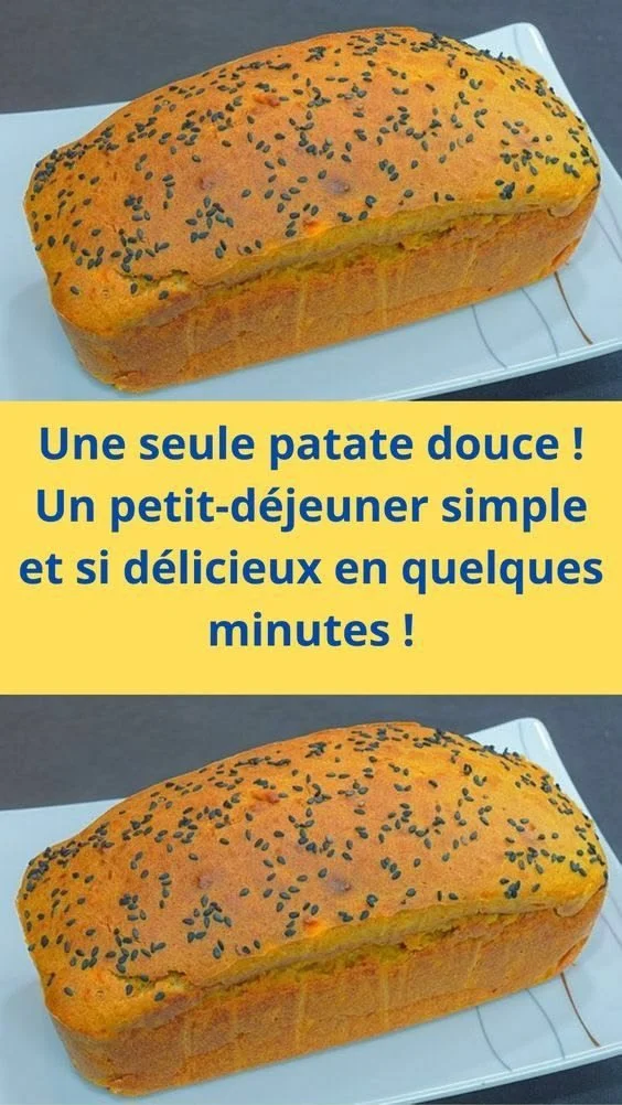 Petit-déjeuner simple préparé avec une seule patate douce